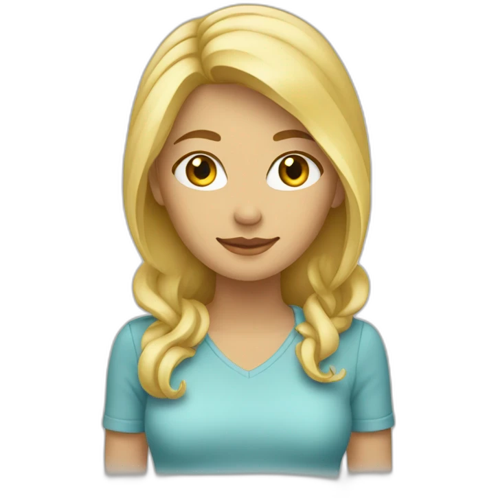 Femme blonde pas contente emoji