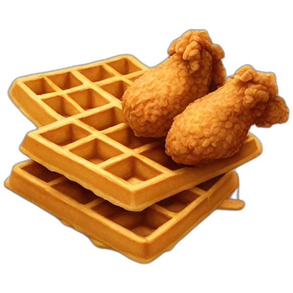 Fried Chicken and waffles emoji