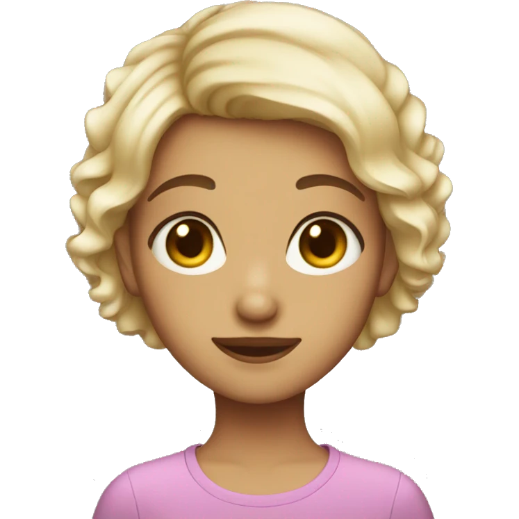 pretty short haired girl emoji