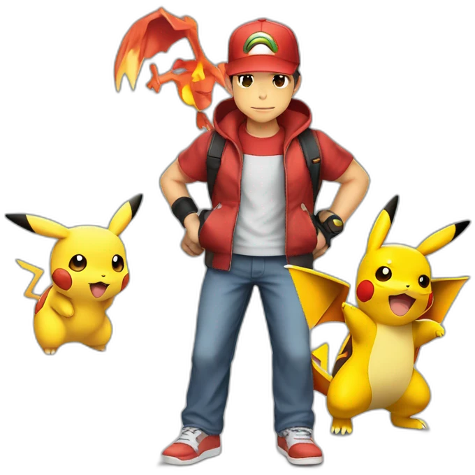 pokémon_trainer_red_with_pikachu_and_charizard emoji
