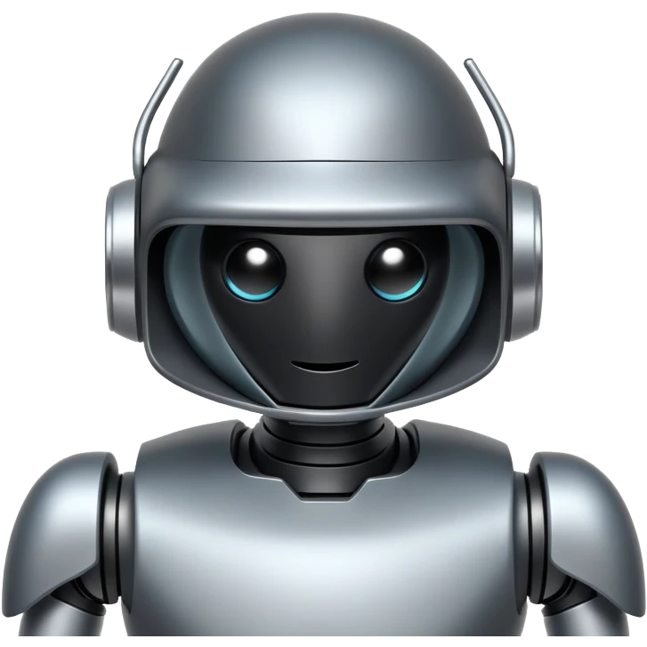 Stealth robot with cloaking panels and low profile emoji