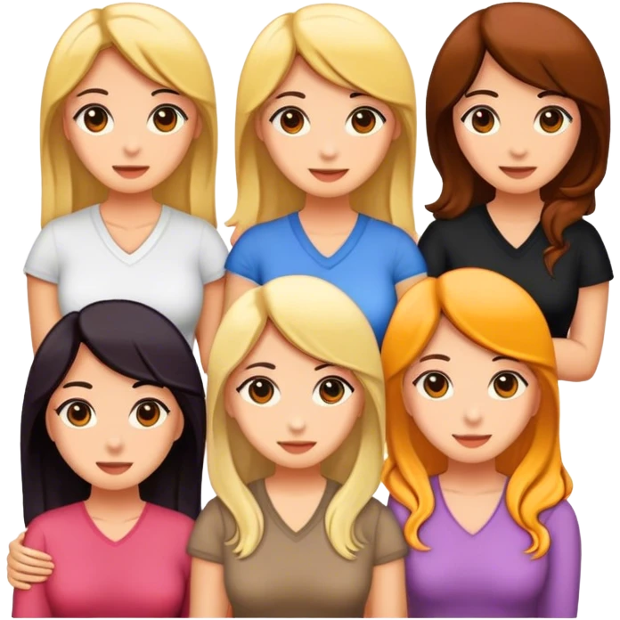 7 friends female emoji