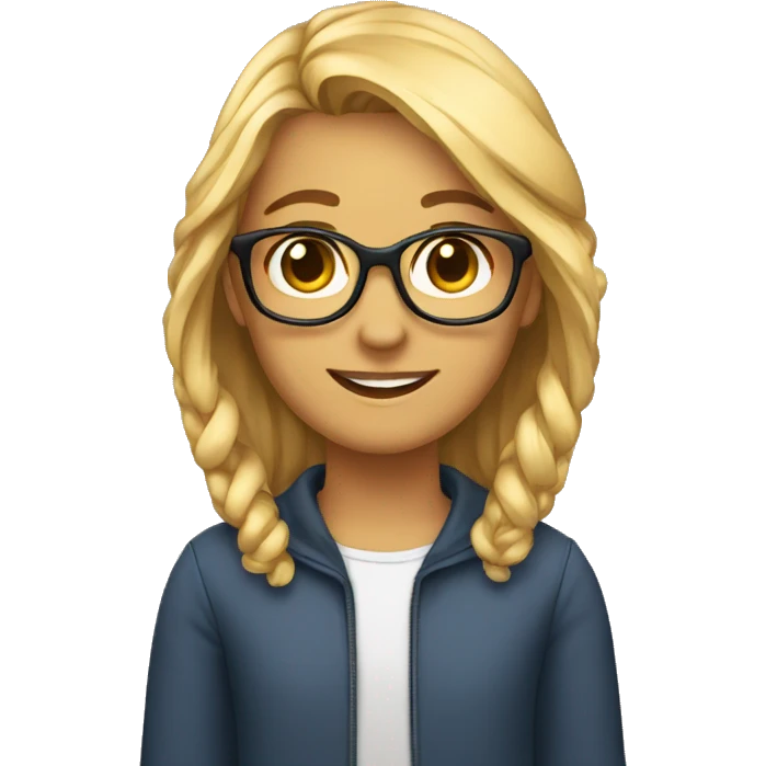  1 well-prepared and well-informed young person emoji
