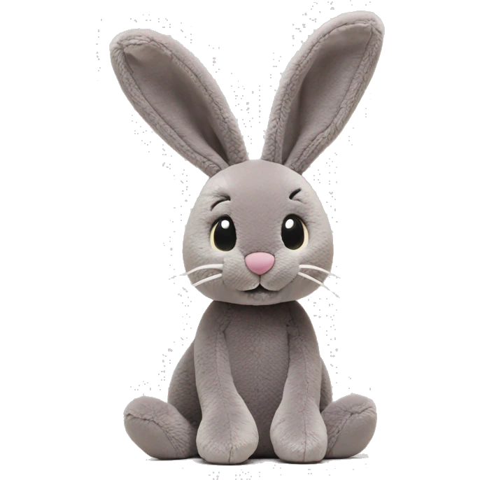 grey bunny jellycat emoji