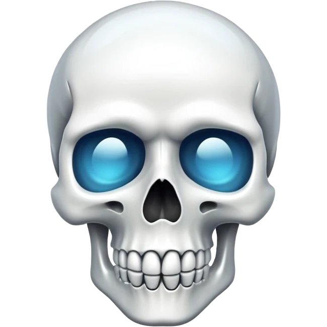 shiny skull emoji