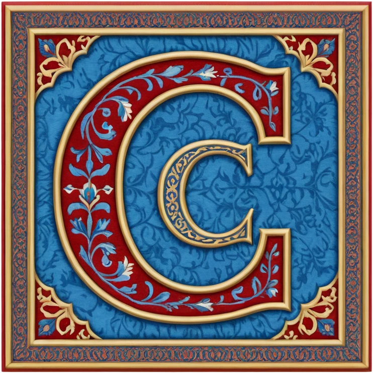  letter c made out of persian carpet texture emoji