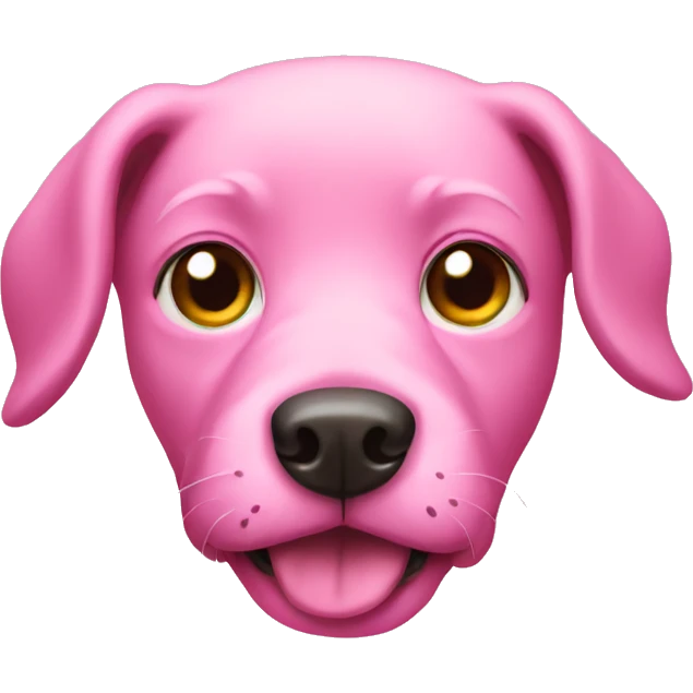 Pink dog  emoji