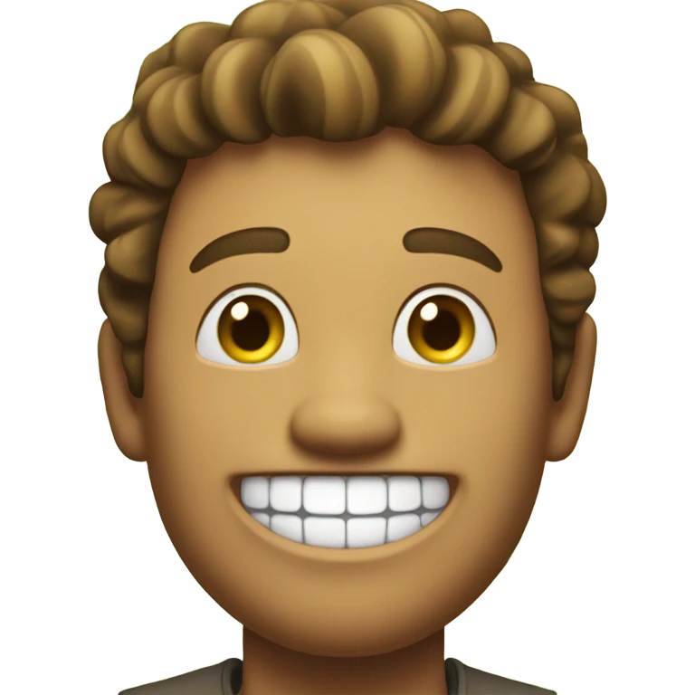 Man on an island - Better teeth. More island with palm trees  emoji