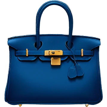 dark blue hermes birkin bag emoji