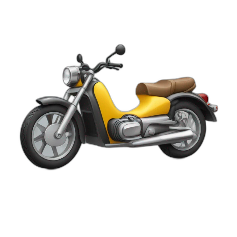 Moto sur une voiture  emoji