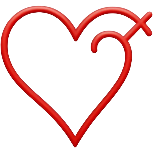Outline of a heart emoji