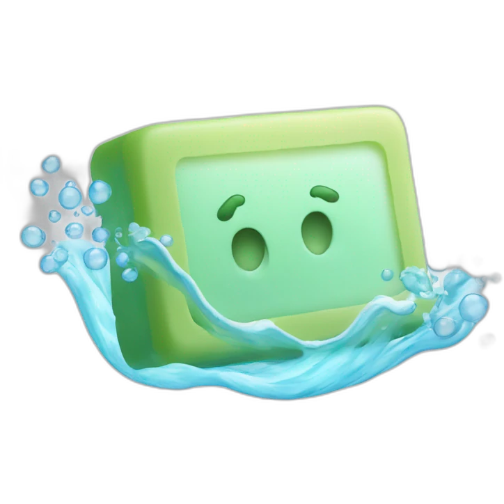 bar of soap frothing with bubbles emoji