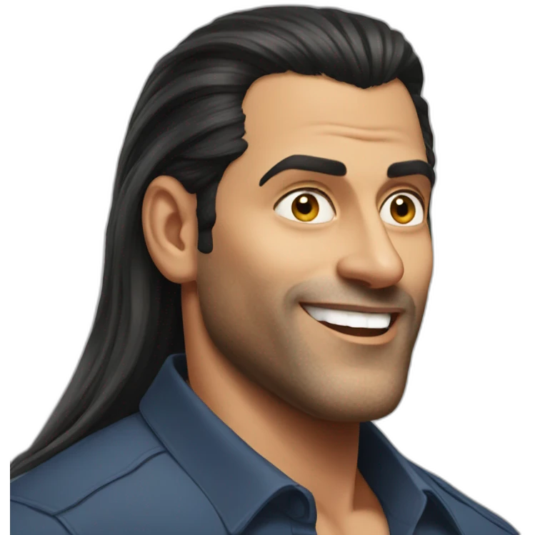 Salman Khan with long hair  emoji