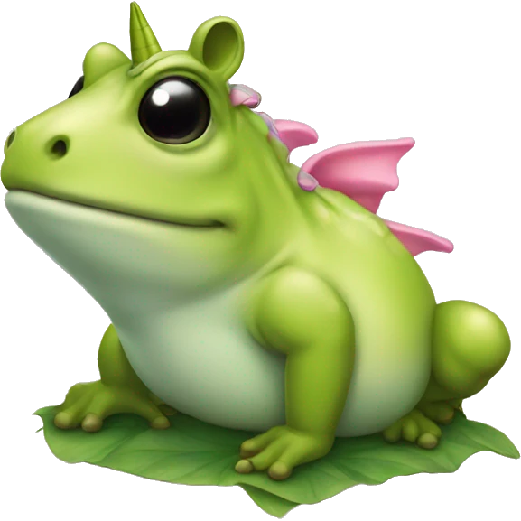 unicorn in a frog emoji