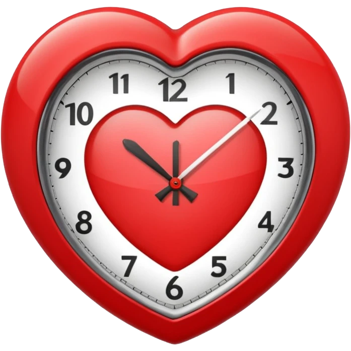 heart love clock emoji