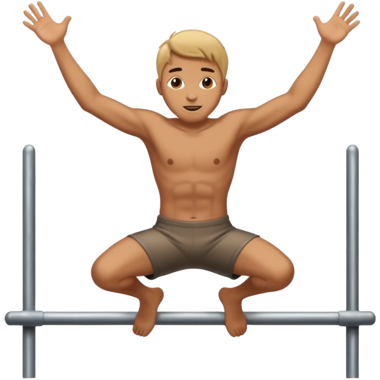 Make an emoji of a guy jumping onto a  metal bar emoji