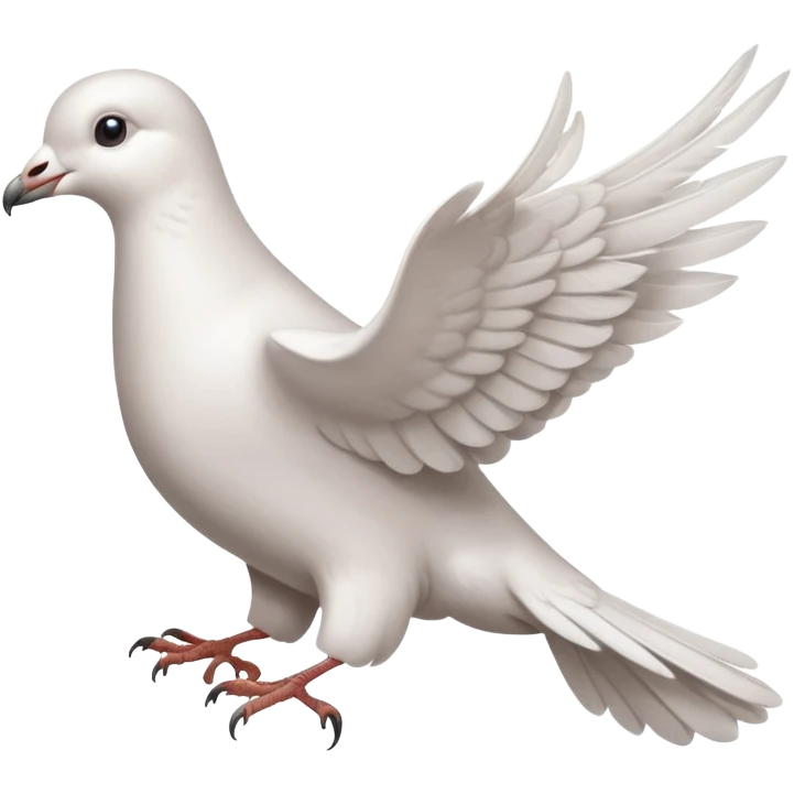 a dove with a letter, in paws emoji