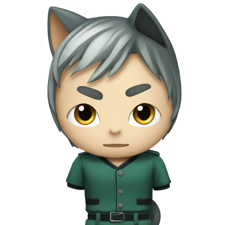 cat dressed as ichiro suzuki emoji