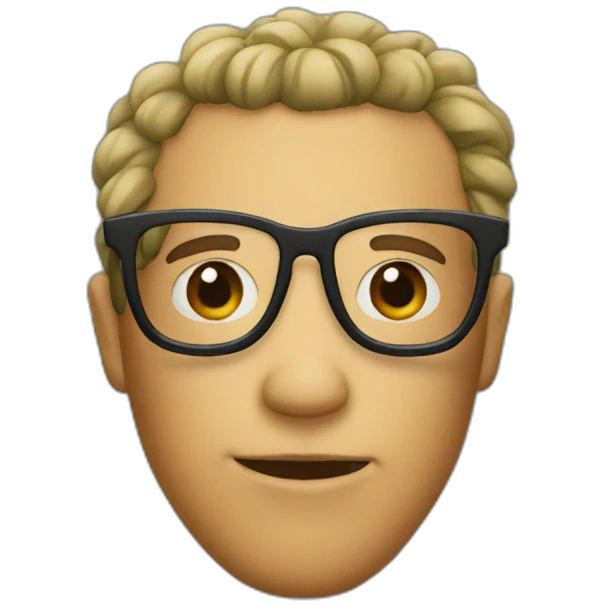 Boba wearing glasses  emoji