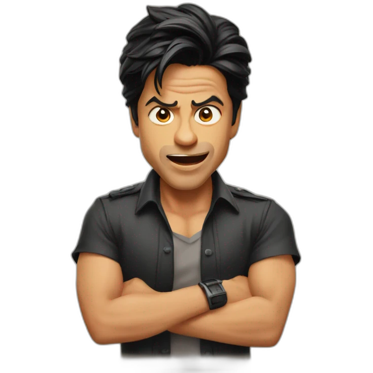 Shahrukh Khan in action mood emoji