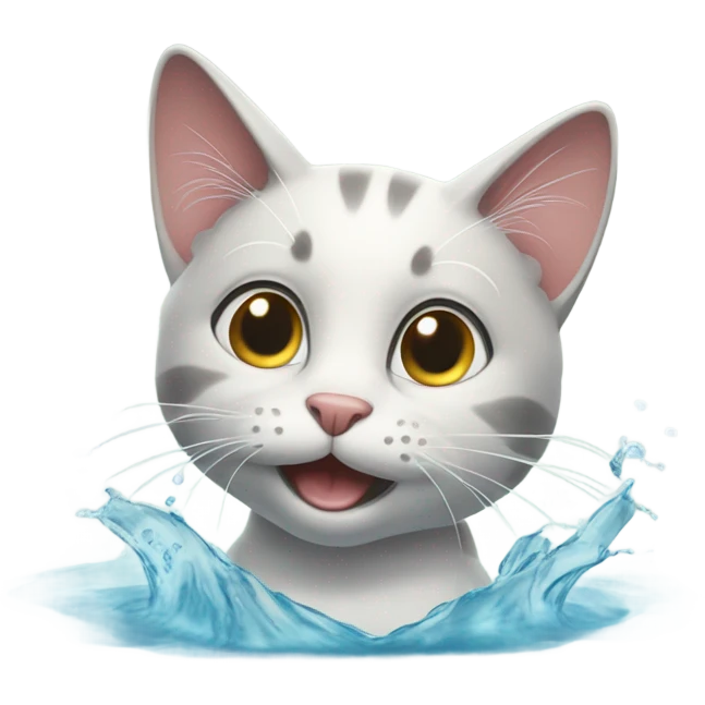 swimming cat  emoji
