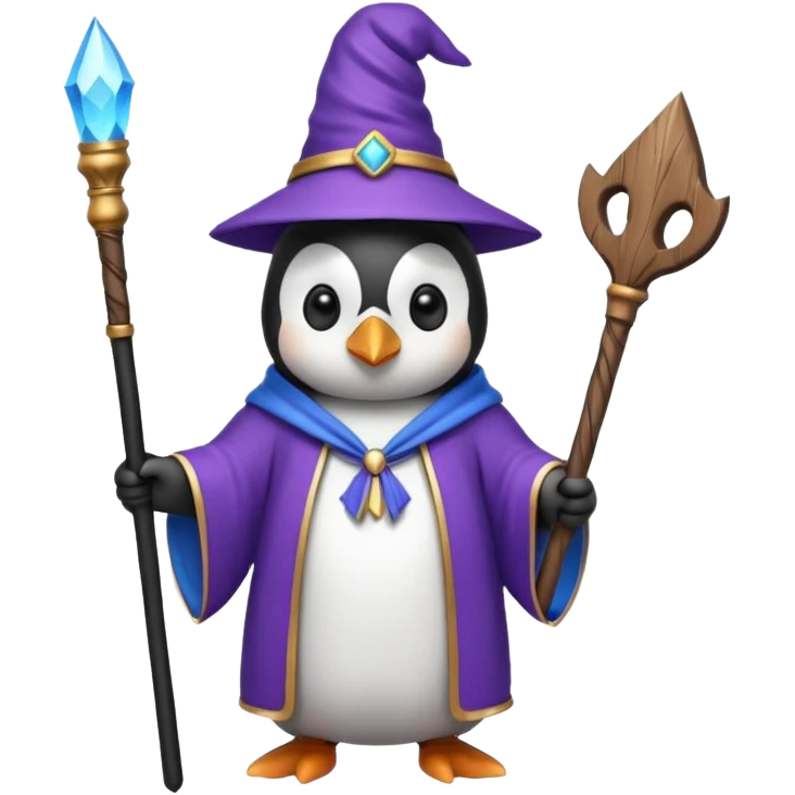 Penguin Wizard emoji