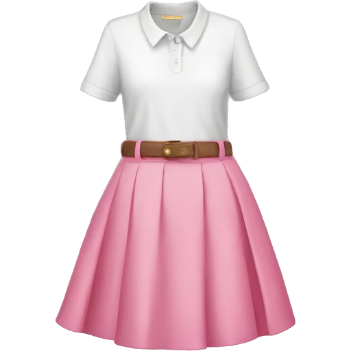 Preppy pink skirt emoji