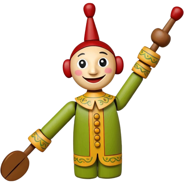 wood puppet toy emoji