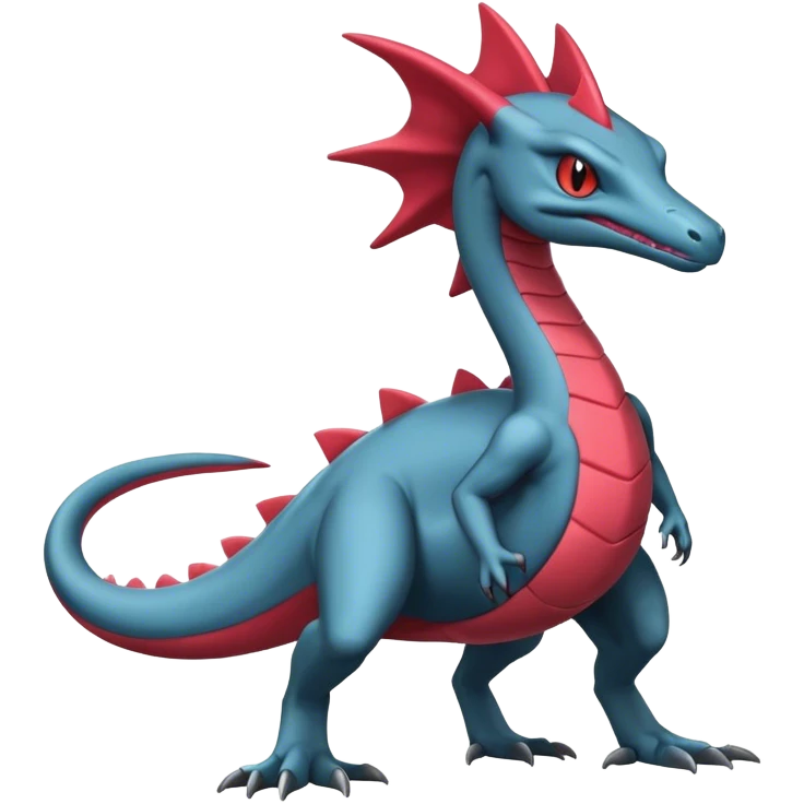 Badass edgy salamence-salazzle-hybrid, full body emoji