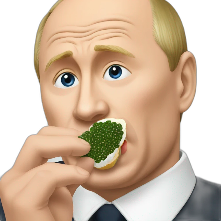 putin eating caviar emoji