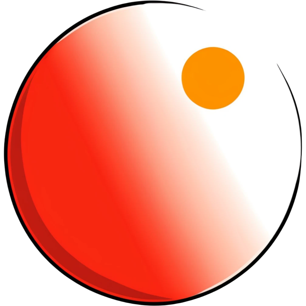 red sun with no face emoji