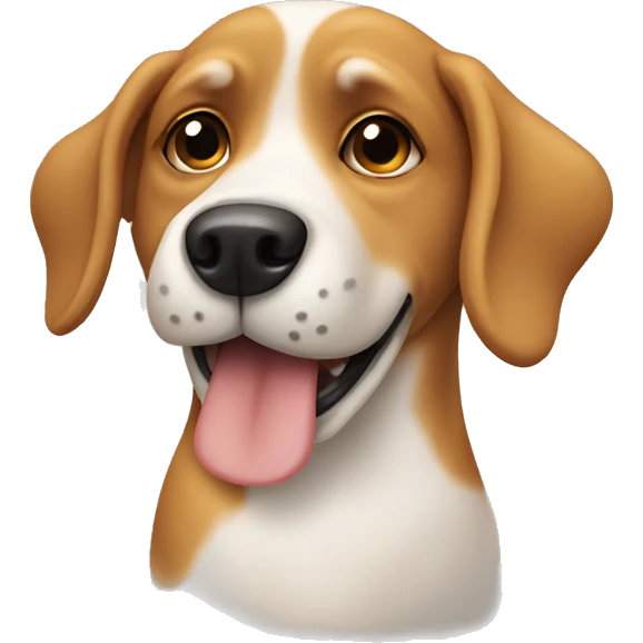 Dog sticking finger up emoji