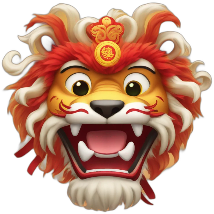 Lion dancing  emoji