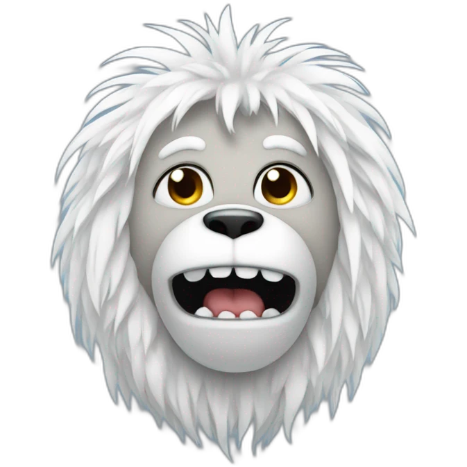 Cute yetti emoji