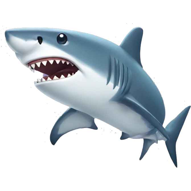  shark with bow emoji
