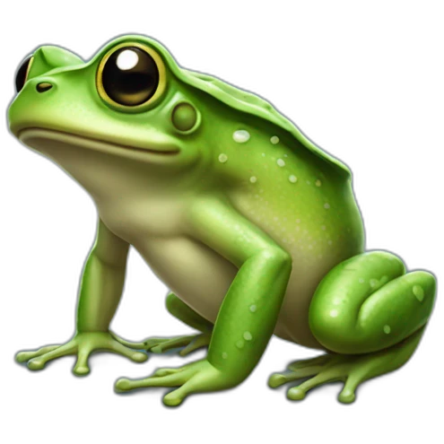 realistic full body rain frog emoji