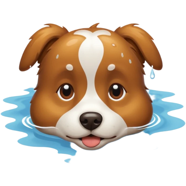 Dog swimming  emoji