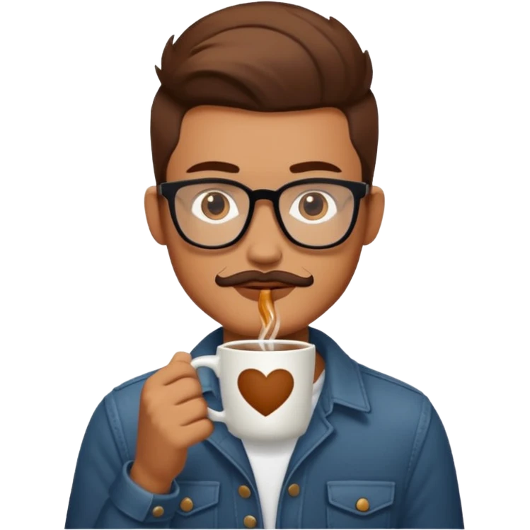 hipster coffee emoji