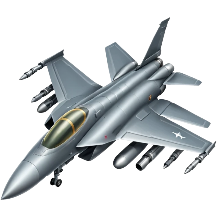 A fighter jet plane with guns  emoji