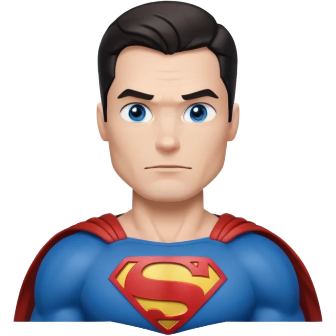 Superman with blue eyes emoji