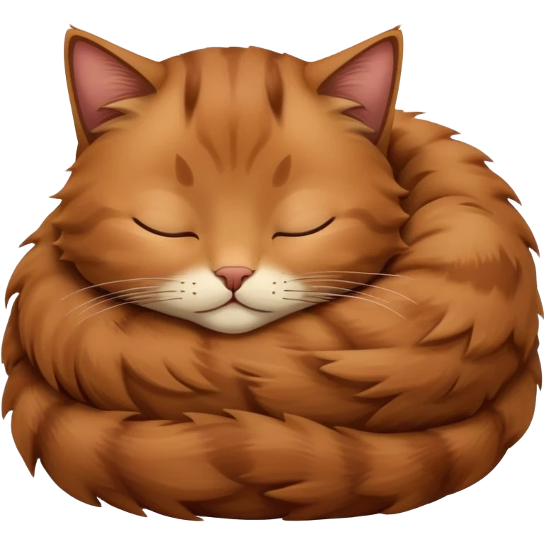 Brown Cat sleep emoji