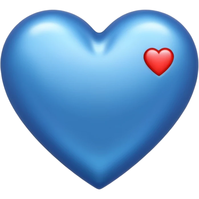Blue heart with measuring scale emoji
