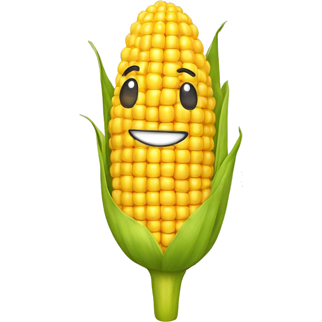 A corn ball  emoji