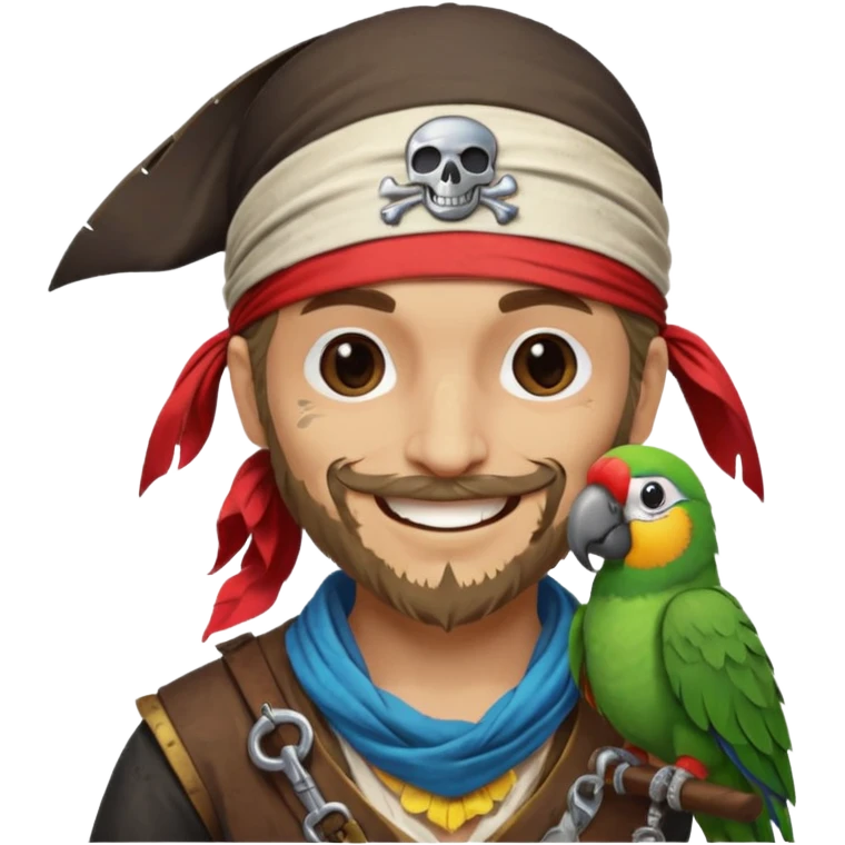 pirate and parrot emoji
