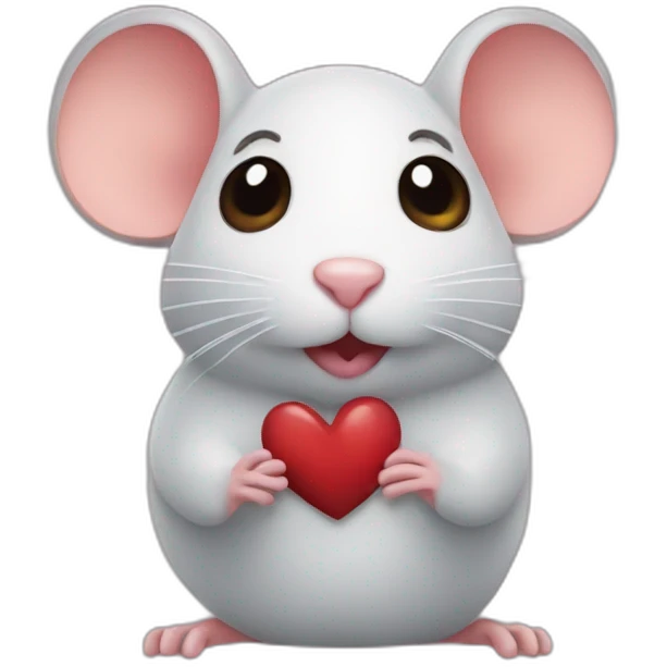 Mouse heart  emoji