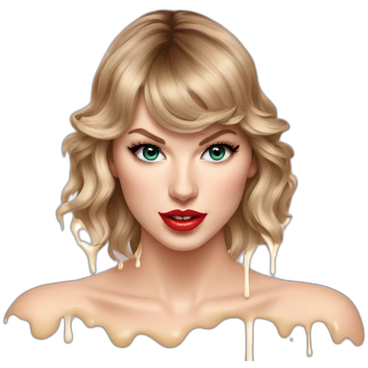 taylor-swift-selfie-milk-on-face-dripping emoji