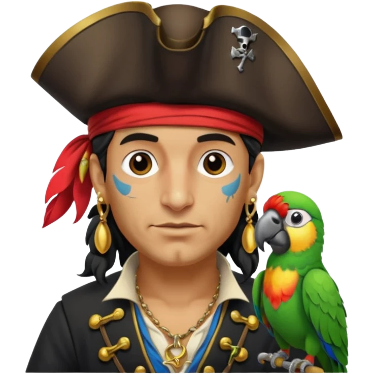 pirate and parrot emoji