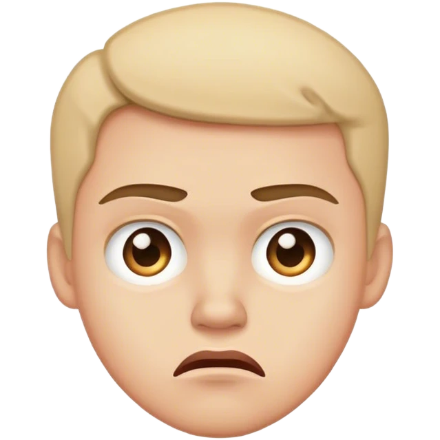 Annoyed face emoji