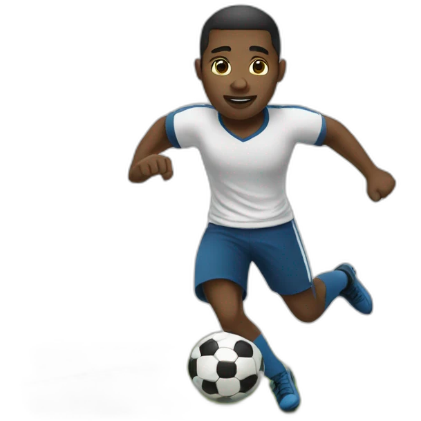 black man playing soccer emoji