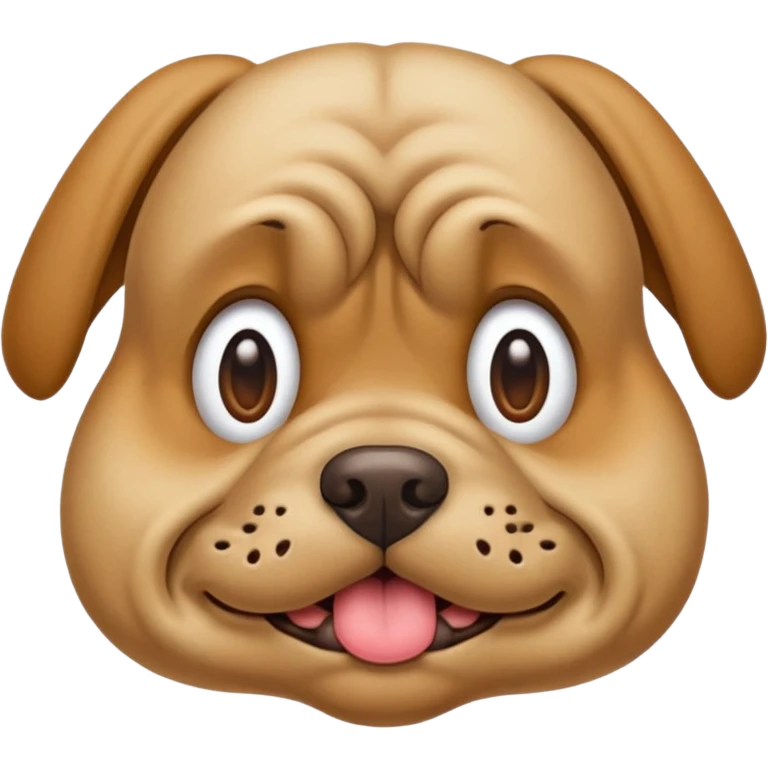 dog with gross face emoji